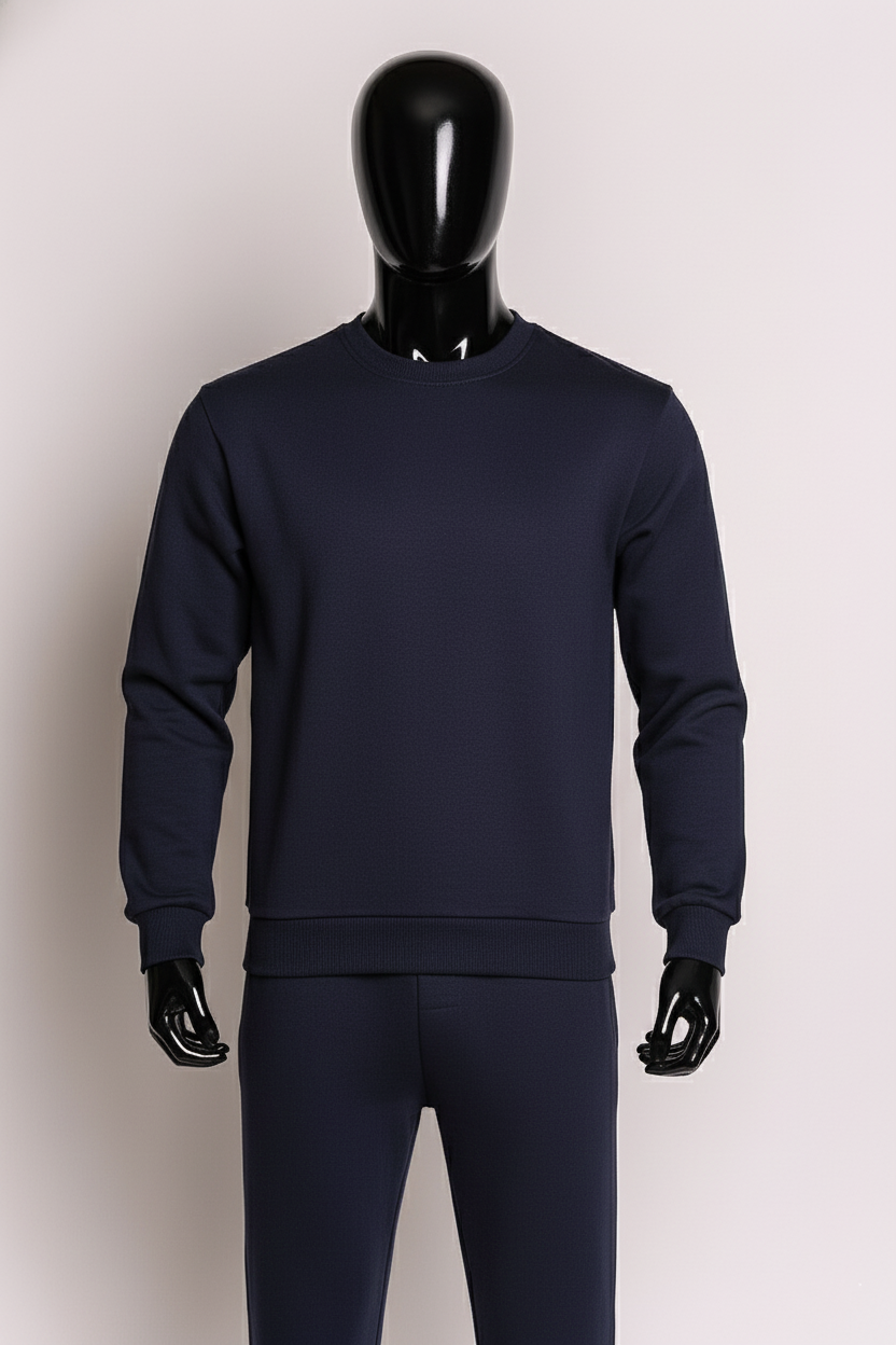 Stye Horizon Men's Sweatshirt & Jogger Two-Piece Set, Casual Drawstring Tracksuit