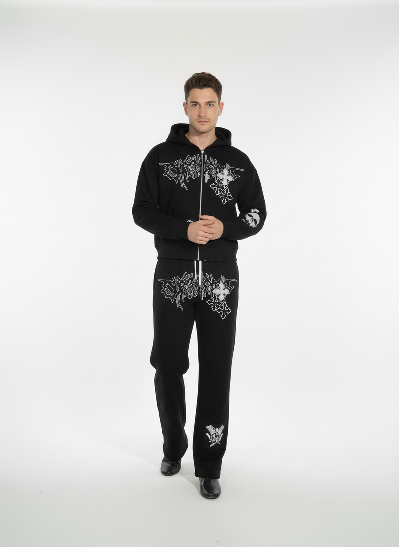 Style Horizon Mens Black Tracksuite