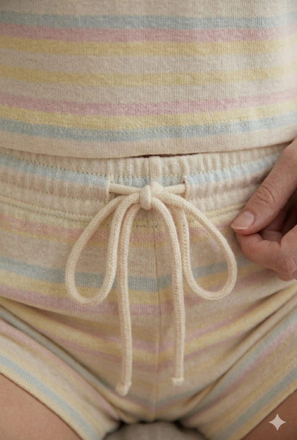 STYLE HORIZONS WOMENS STRIPED SHIRT AND SHORTS SET, CASUAL COMFY SHORT SLEEVE.