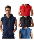 Mens Sleeveless Zip Up Hoodie