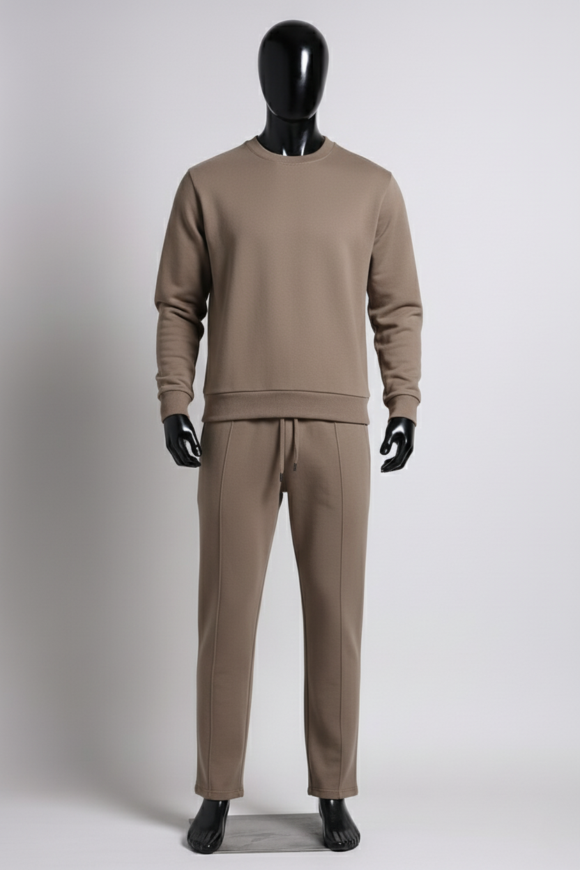 Stye Horizon Men's Sweatshirt & Jogger Two-Piece Set, Casual Drawstring Tracksuit