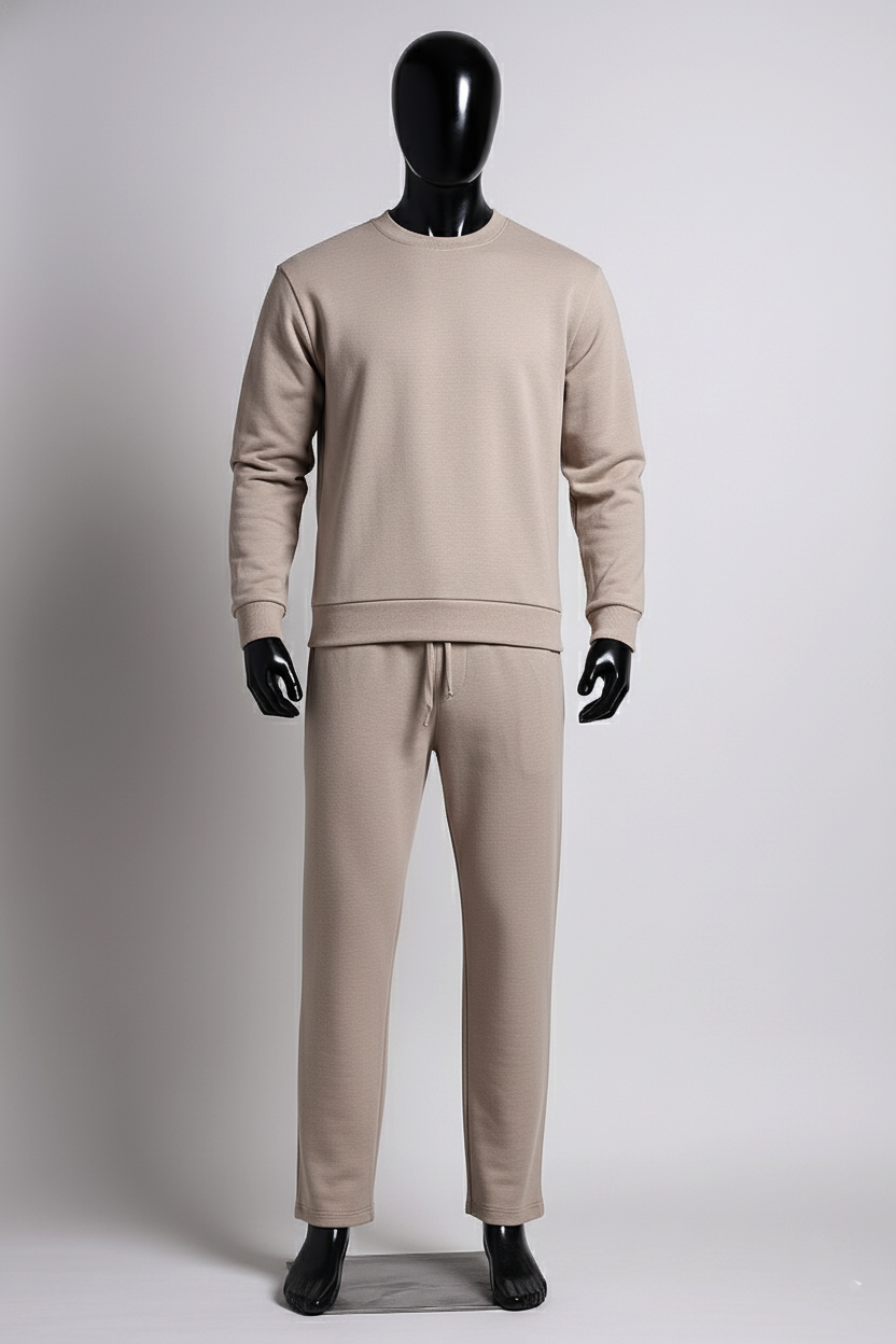 Stye Horizon Men's Sweatshirt & Jogger Two-Piece Set, Casual Drawstring Tracksuit