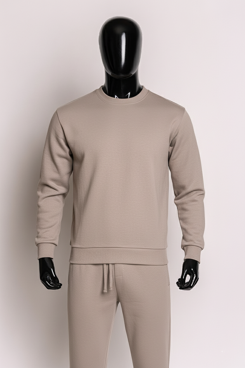 Stye Horizon Men's Sweatshirt & Jogger Two-Piece Set, Casual Drawstring Tracksuit